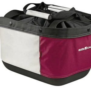 KLICKfix Shopper Alingo GT mit KLICKfix Bodenkupplung für Racktime Gepäckträger rot/creme / schwarz