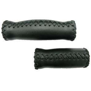 Bike Leather Handlebar Grips 92/127mm Black – Bild 2